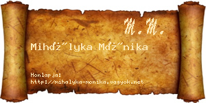 Mihályka Mónika névjegykártya